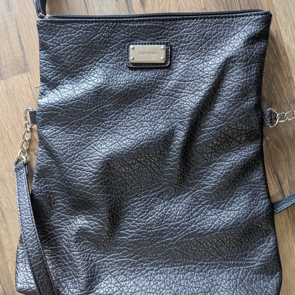 Nine West Charcoal Textured Crossbody Bag